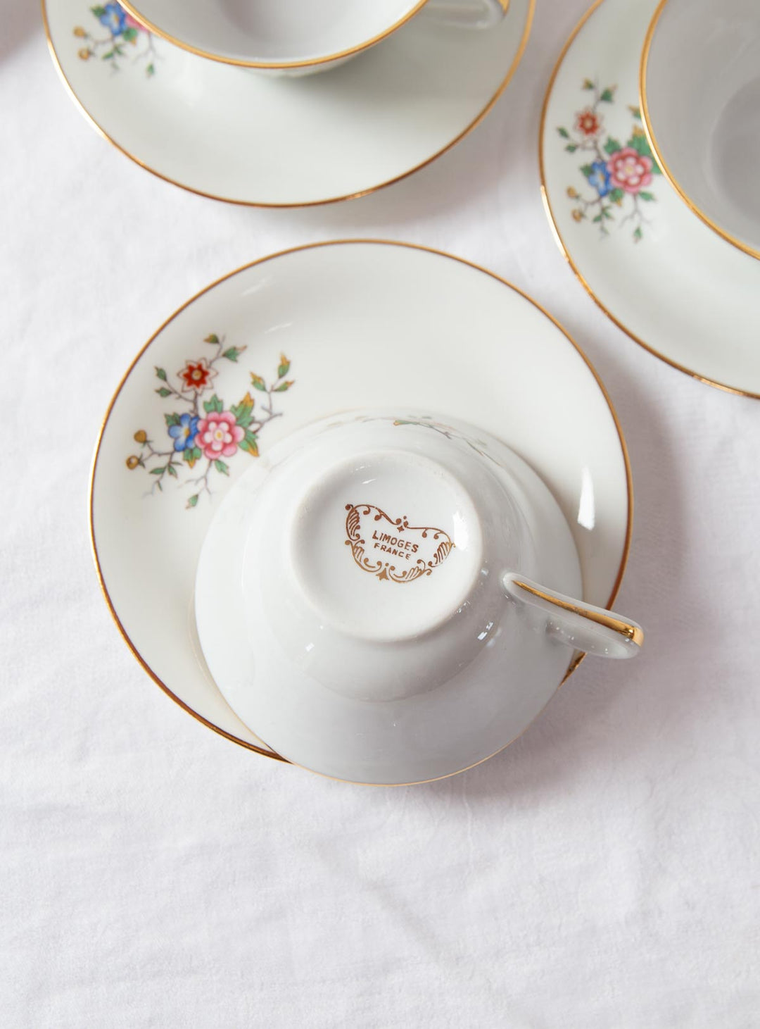 Juego de té PARA 11 porcelana Limoges ave paraíso (25 PIEZAS)