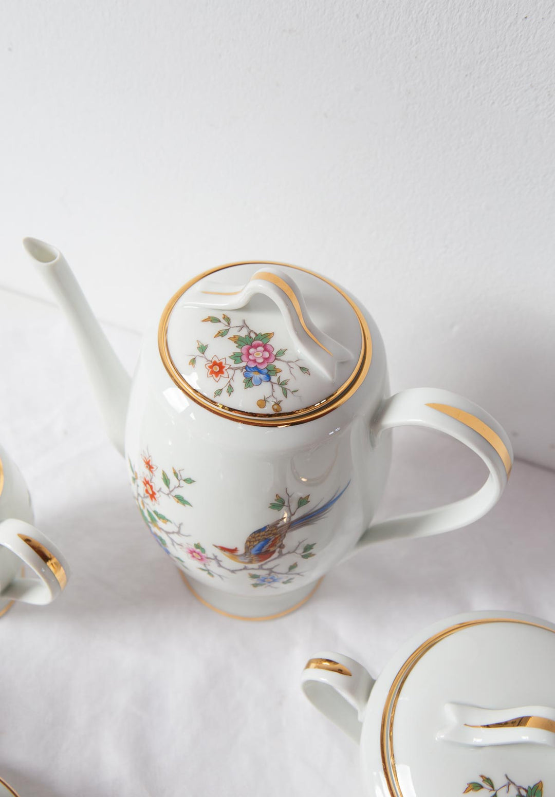 Juego de té PARA 11 porcelana Limoges ave paraíso (25 PIEZAS)