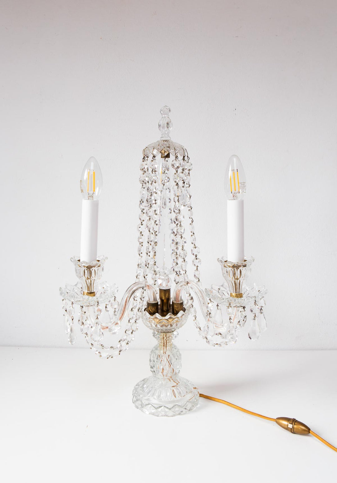 girandole lampara mesa cristal checo bohemia