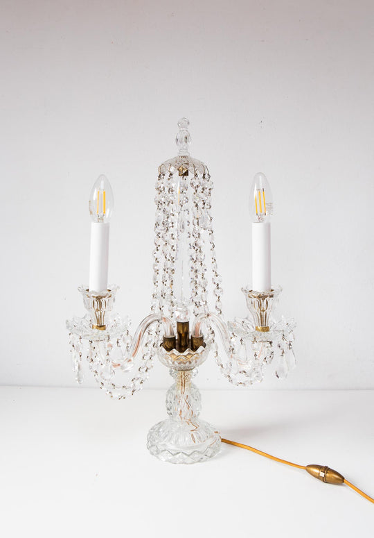 girandole lampara mesa cristal checo bohemia