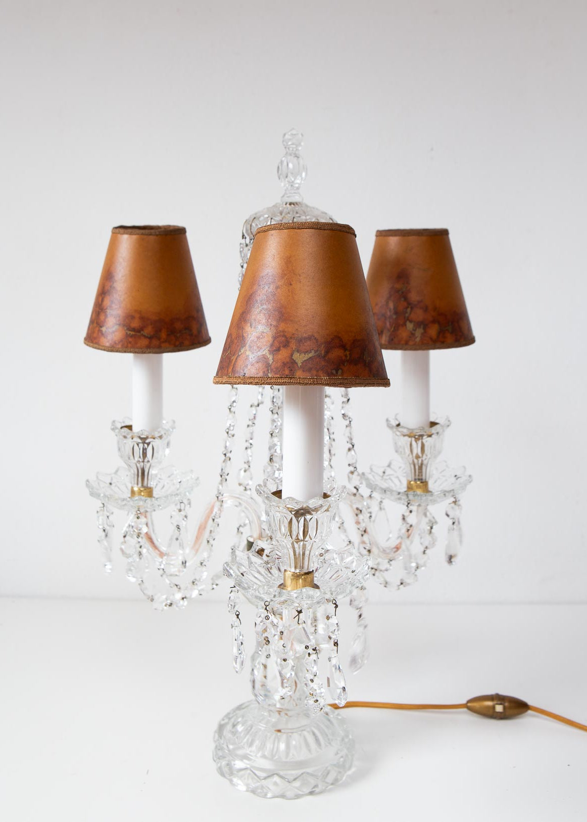 girandole lampara mesa cristal checo bohemia