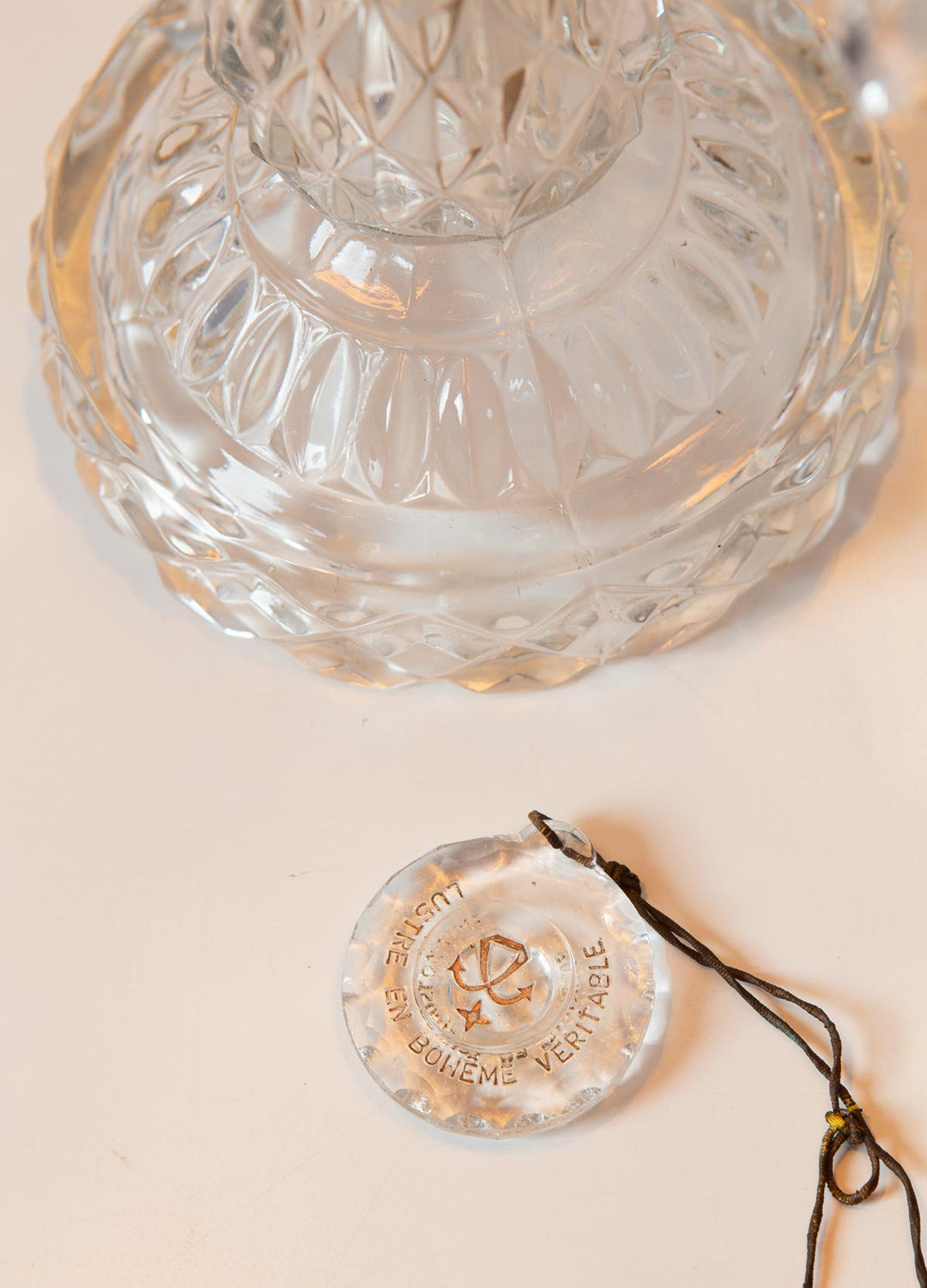 girandole lampara mesa cristal checo bohemia