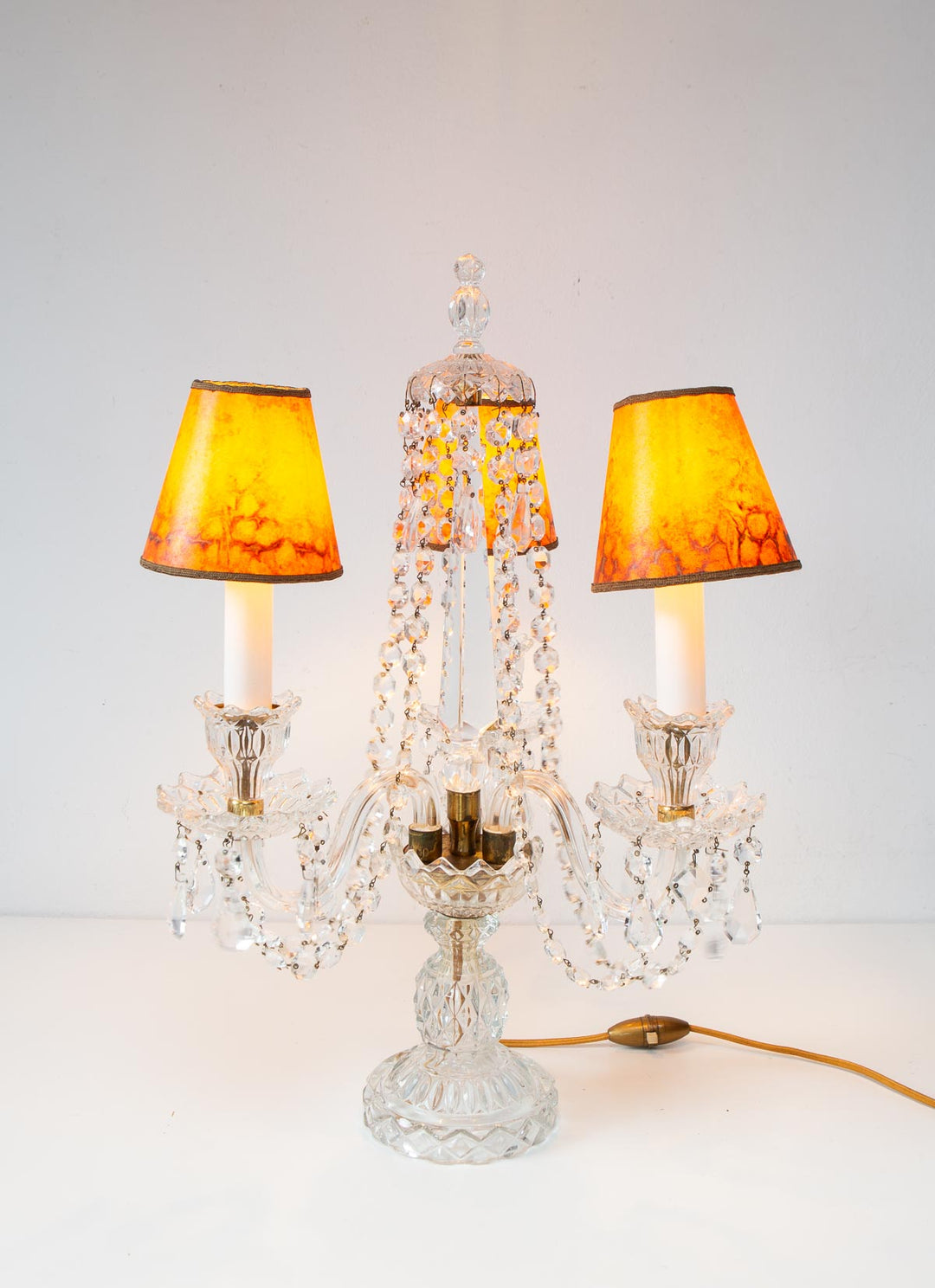 girandole lampara mesa cristal checo bohemia