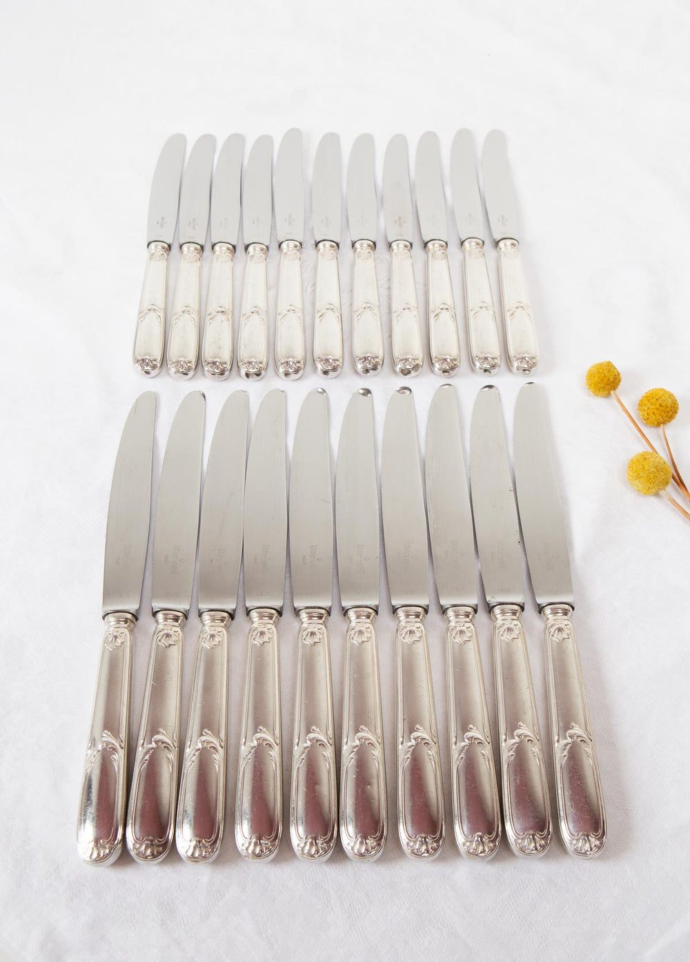 Juego cuchillos MESA y ENTRANTES franceses Ravinet d'Enfert para 10 (21 PIEZAS)