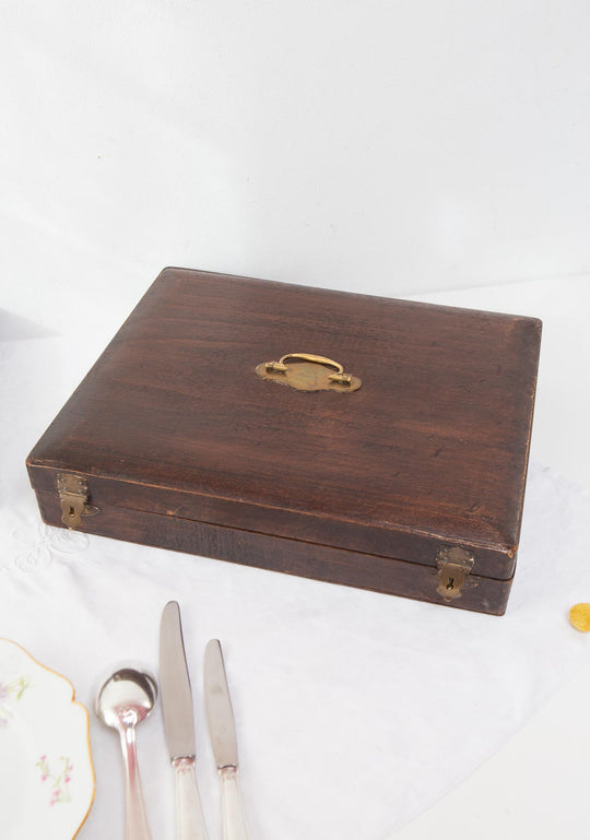 Antigua CUBERTERÍA PARA 12 francesa François Frionnet iniciales A.R. (61 PIEZAS)