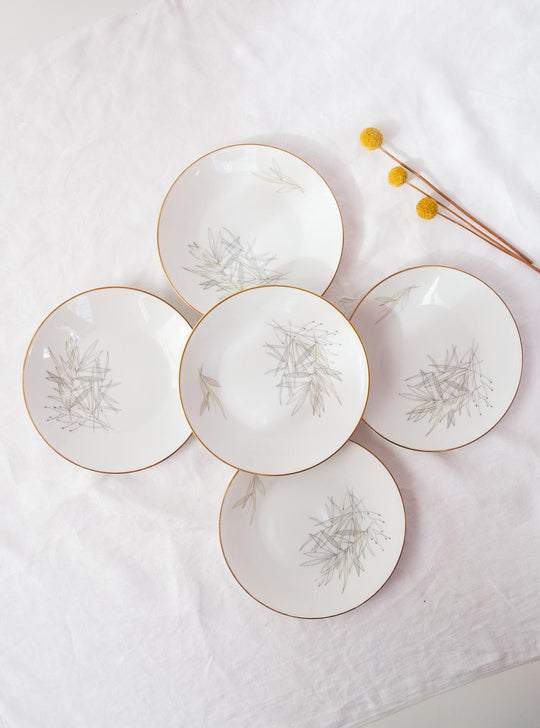 Platos postre sueltos porcelana Rosenthal Raymond Loewy Form 2000 c. 1950s (x UNIDAD)