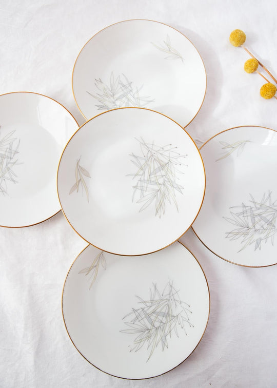 Platos postre sueltos porcelana Rosenthal Raymond Loewy Form 2000 c. 1950s (x UNIDAD)