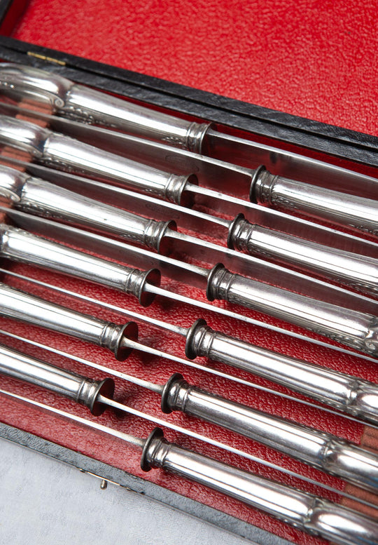 Juego 12 cuchillos MESA franceses ERCUIS modelo EMPIRE 1900-1915