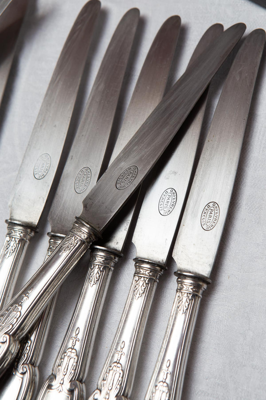 Juego 12 cuchillos MESA franceses ERCUIS modelo EMPIRE 1900-1915