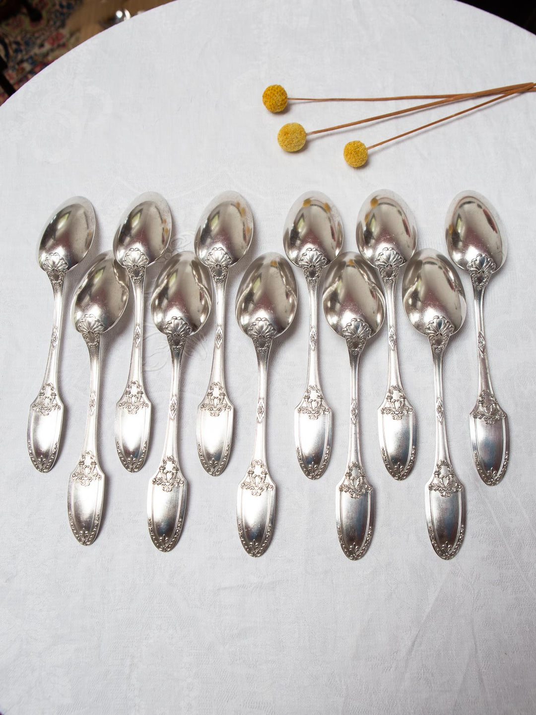 Juego 11 cucharas MESA francesas "Marie Louise" BOULENGER estilo Imperio