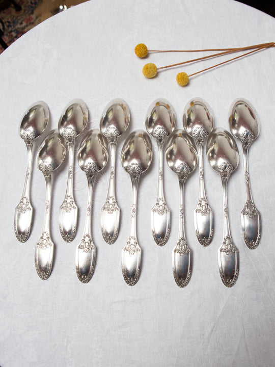 Juego 11 cucharas MESA francesas "Marie Louise" BOULENGER estilo Imperio