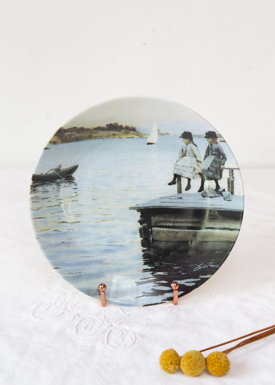 Plato decorativo porcelana sueca Rörstrand "Kapprodd" Anders Zorn c. 1991