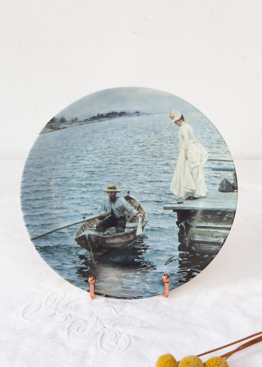 Plato decorativo porcelana sueca Rörstrand "Sommernoje" Anders Zorns 1991
