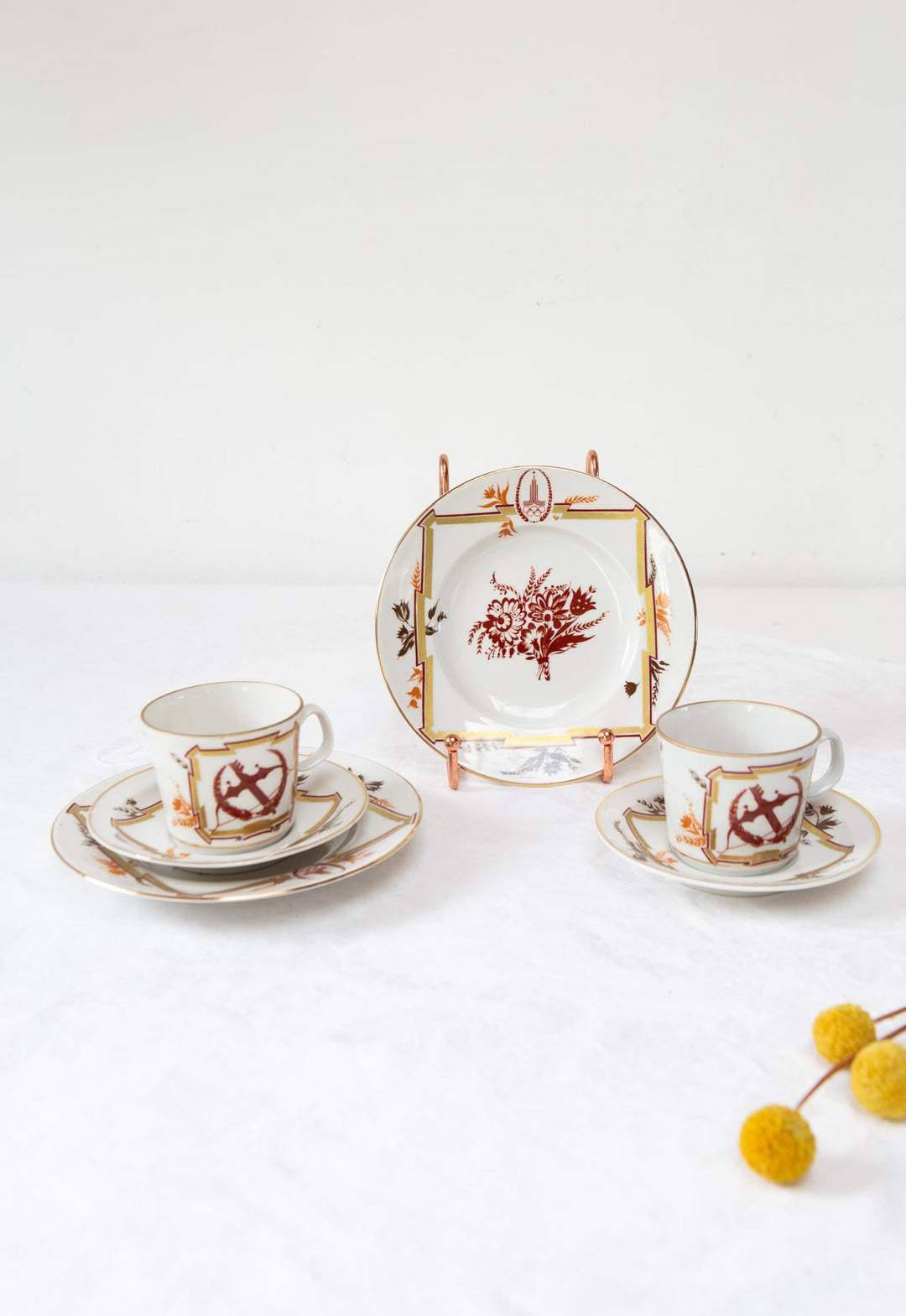 juego de tazas porcelana Lomonosov juegos olímpicos 1980 moscú