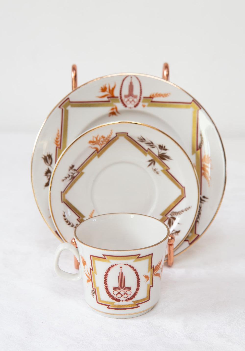 juego de tazas porcelana Lomonosov juegos olímpicos 1980 moscú