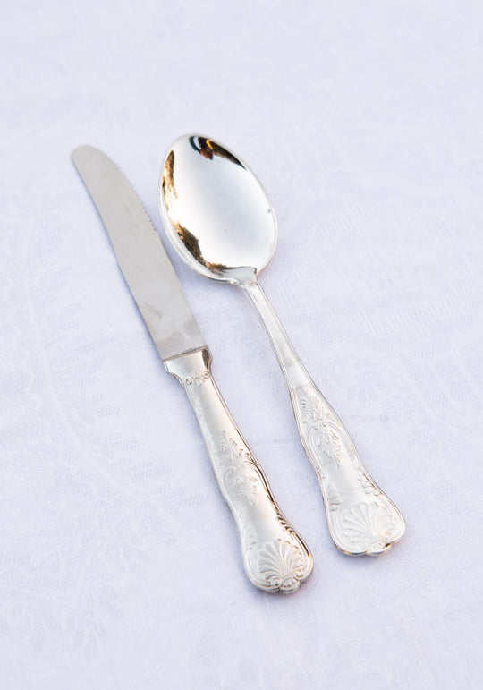 Cubiertos italianos metal baño plata Arg 800 para 6 (12 PIEZAS)