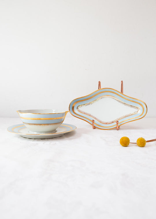 salsera y rabanera porcelana