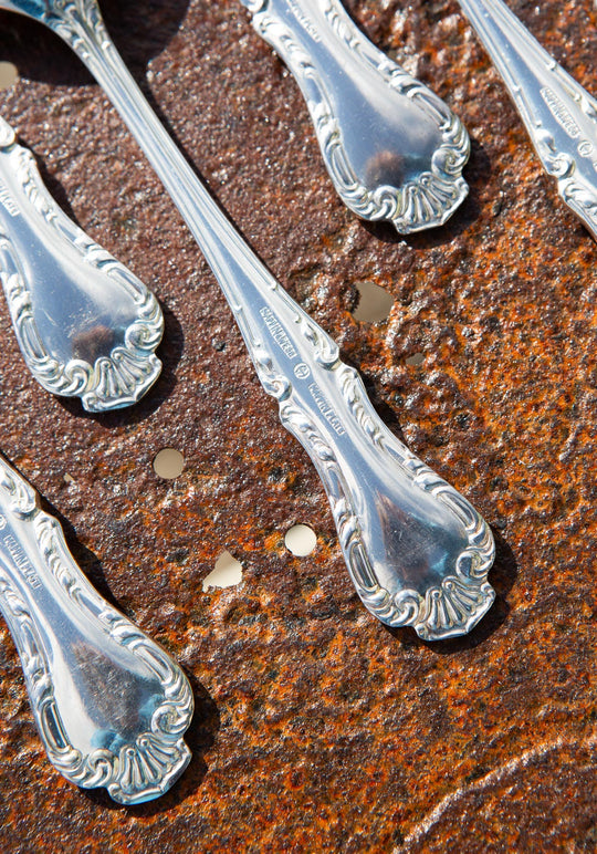 Juego 9 cucharas MESA inglesas MAPPIN & WEBB modelo Russell