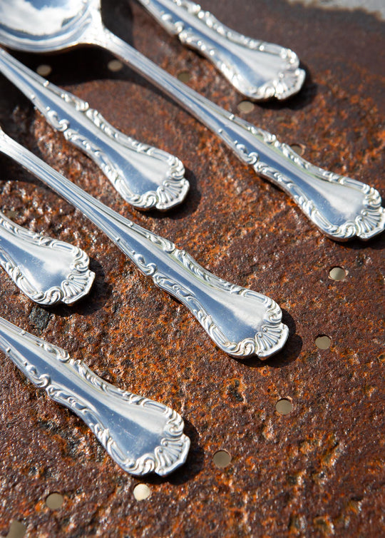 Juego 9 cucharas MESA inglesas MAPPIN & WEBB modelo Russell