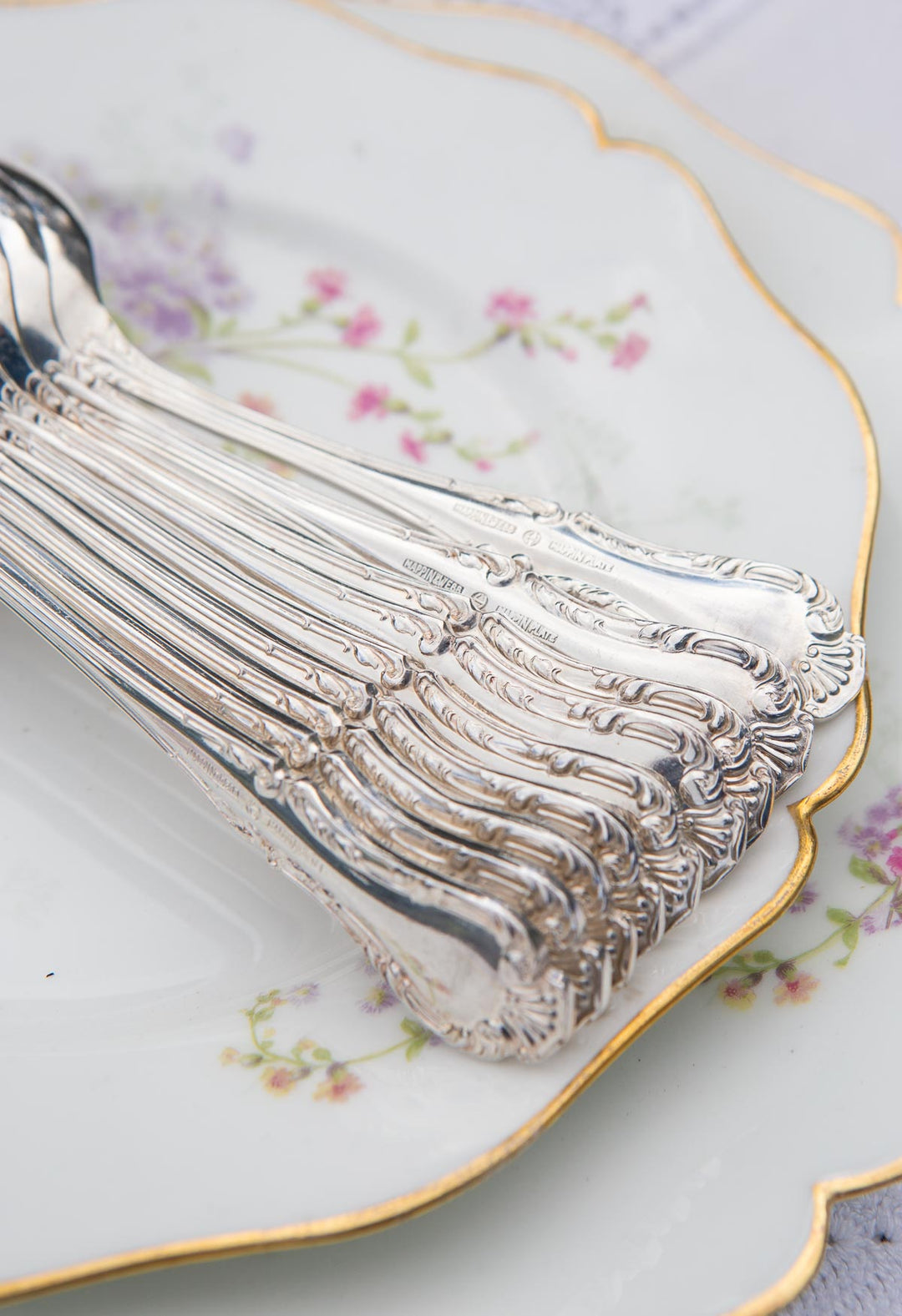 Juego 9 cucharas MESA inglesas MAPPIN & WEBB modelo Russell