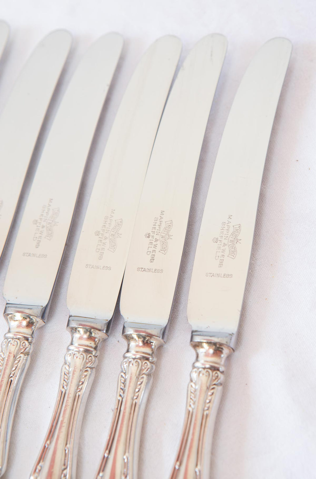 Cubiertos ingleses MAPPIN & WEBB para 7 modelo Russell (14 PIEZAS)