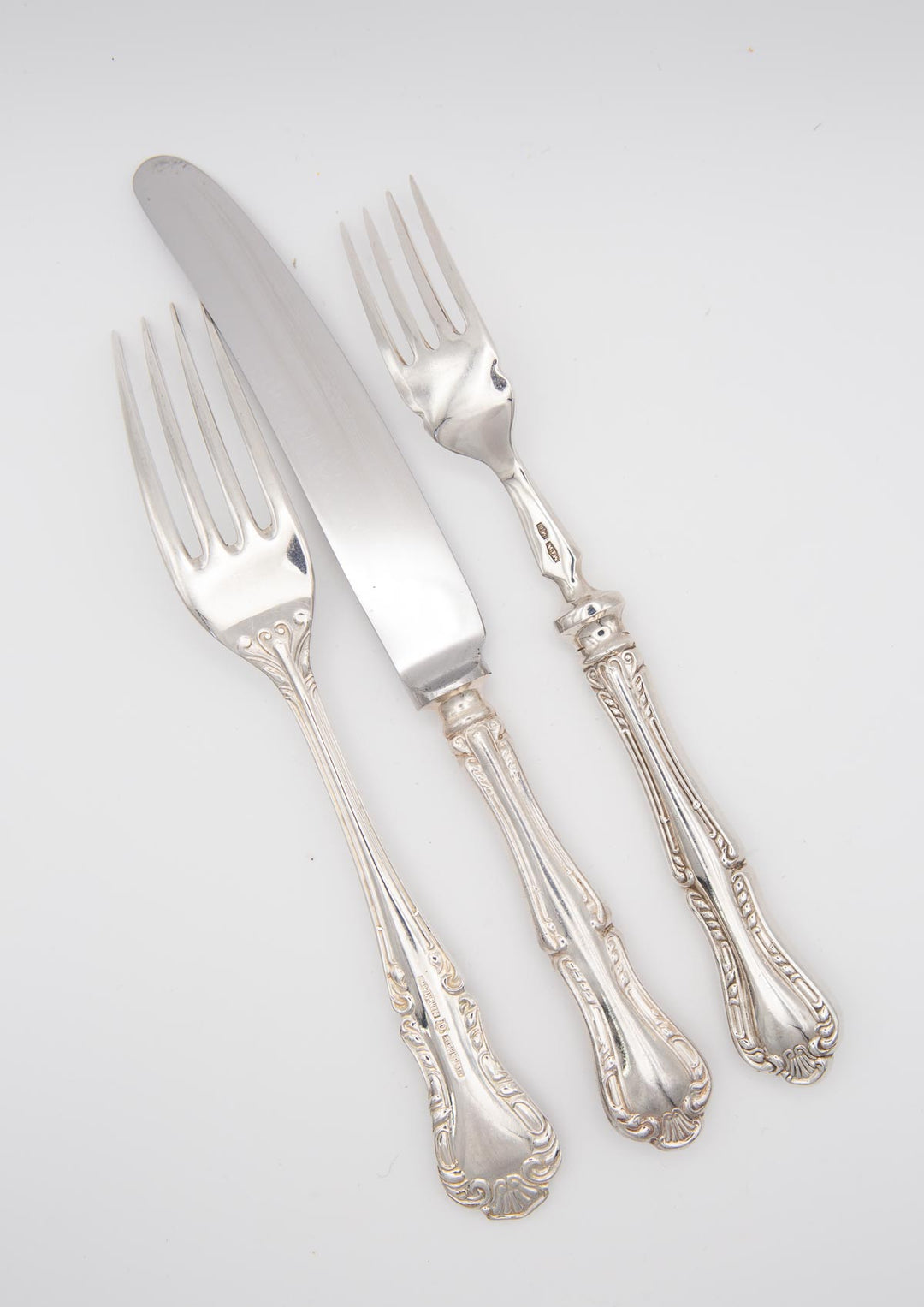 Cubiertos ingleses MAPPIN & WEBB para 7 modelo Russell (14 PIEZAS)