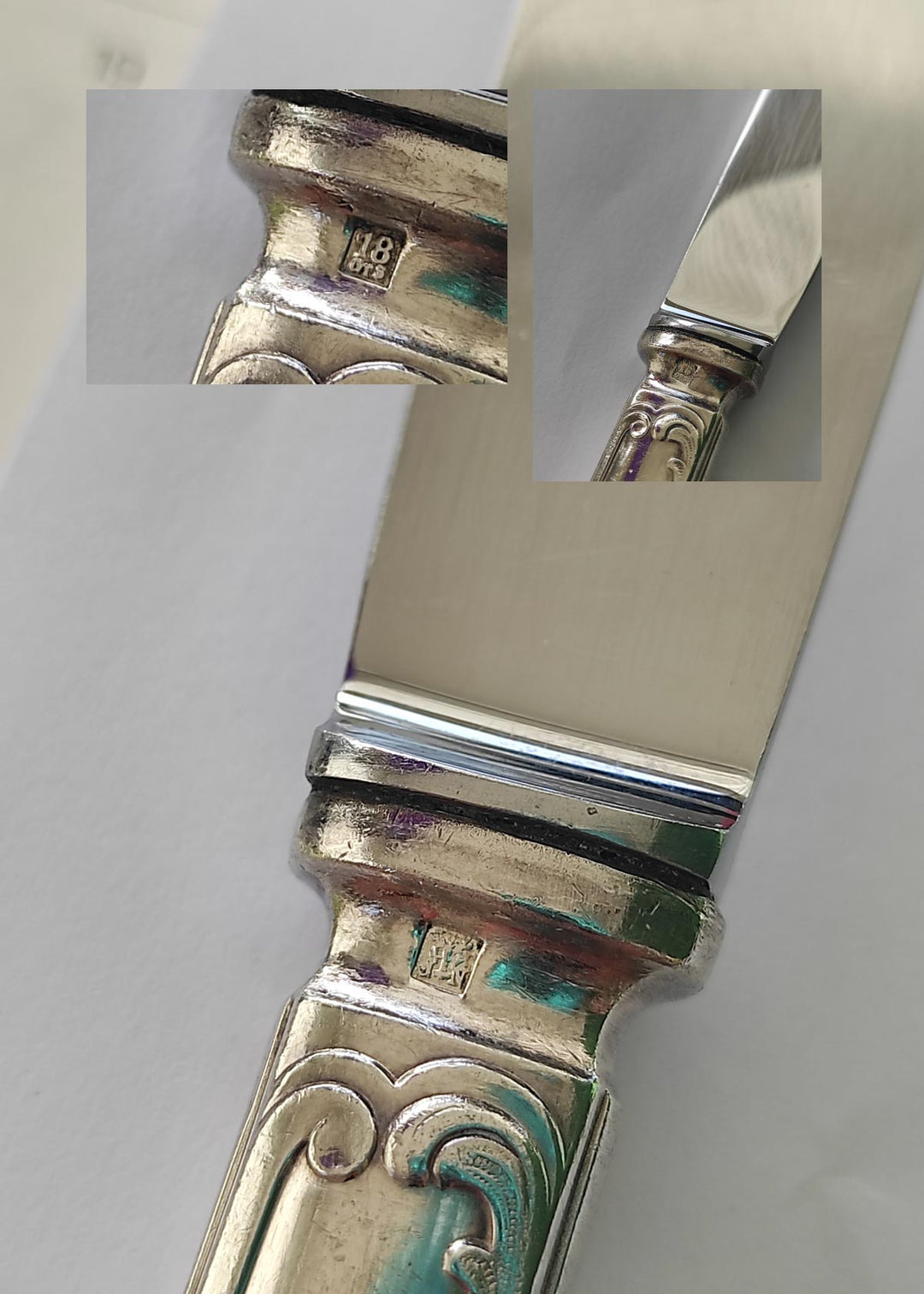 Juego cuchillos MESA y ENTRANTES franceses PARA 12 Jean-Louis Noiret París c. 1900 (24 PIEZAS)