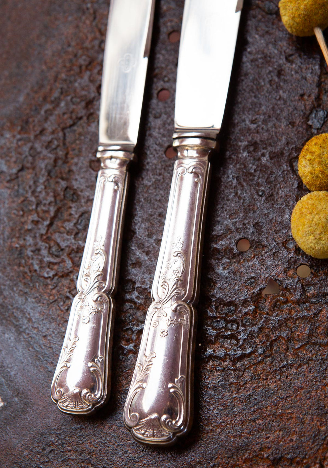 Juego cuchillos MESA y ENTRANTES franceses PARA 12 Jean-Louis Noiret París c. 1900 (24 PIEZAS)