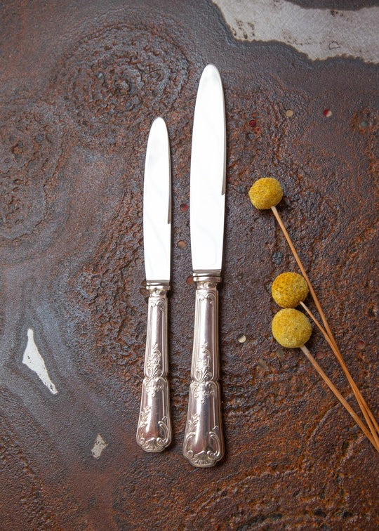 Juego cuchillos MESA y ENTRANTES franceses PARA 12 Jean-Louis Noiret París c. 1900 (24 PIEZAS)