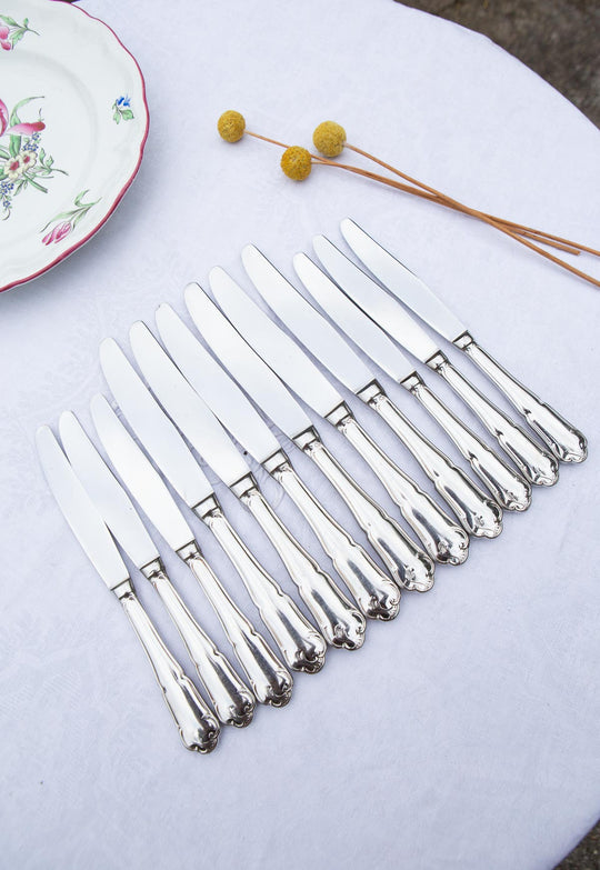 Juego de cuchillos ACERO INOX franceses MESA y POSTRE para 6 (12 PIEZAS)