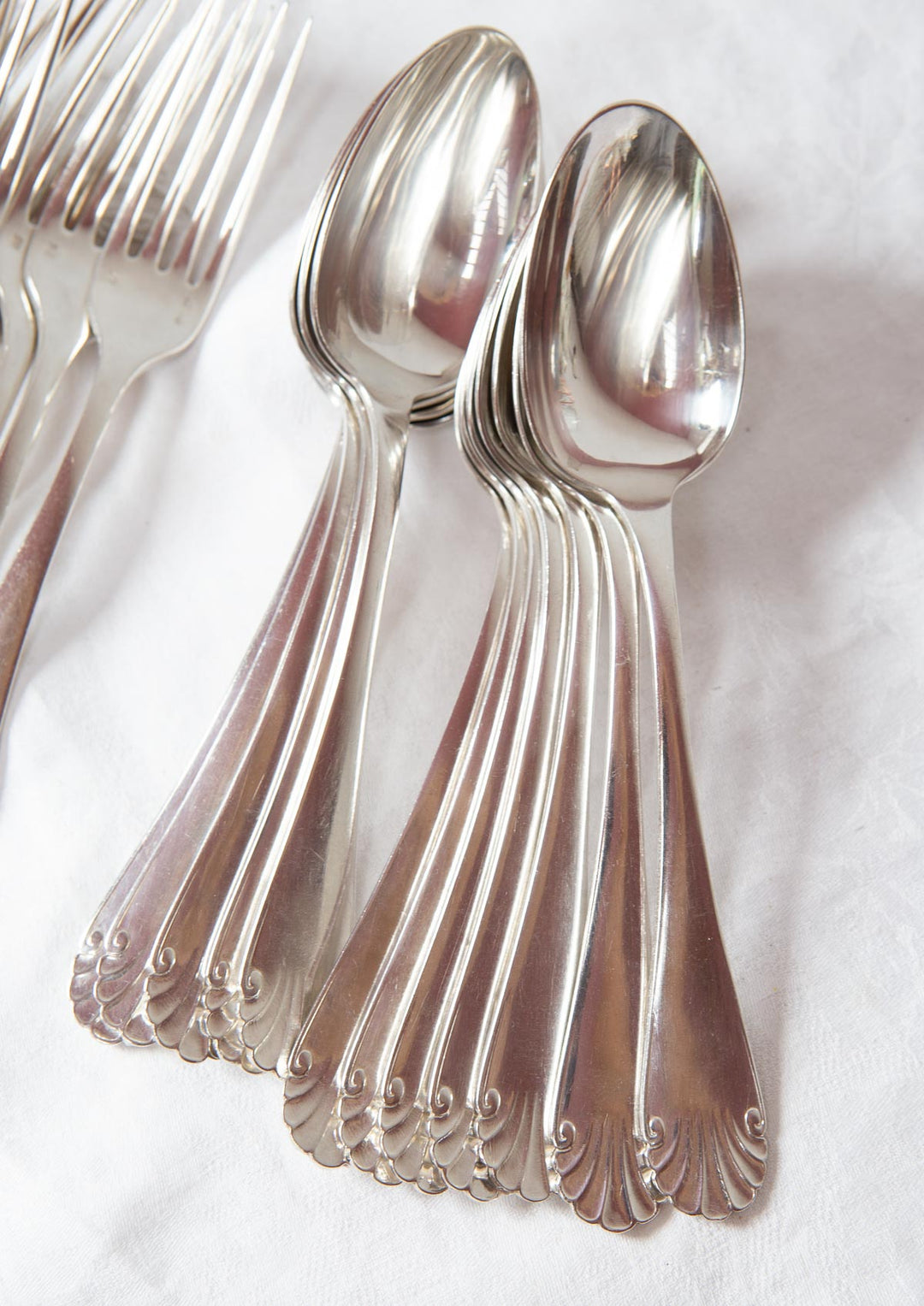 Antigua cubertería MESA Christofle "coquille" c. 1900 para 12 (24 PIEZAS)