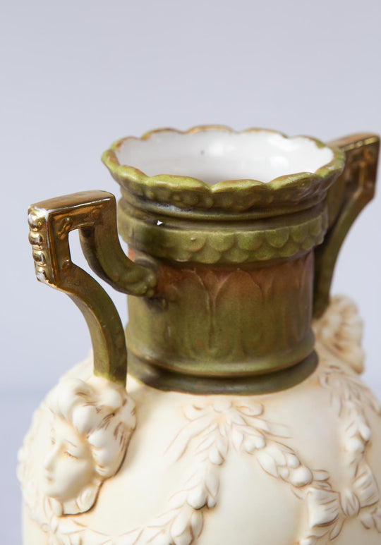 Jarrón art nouveau Royal Dux Bohemia inspiración clásica aprox. 1900 (33 cm)
