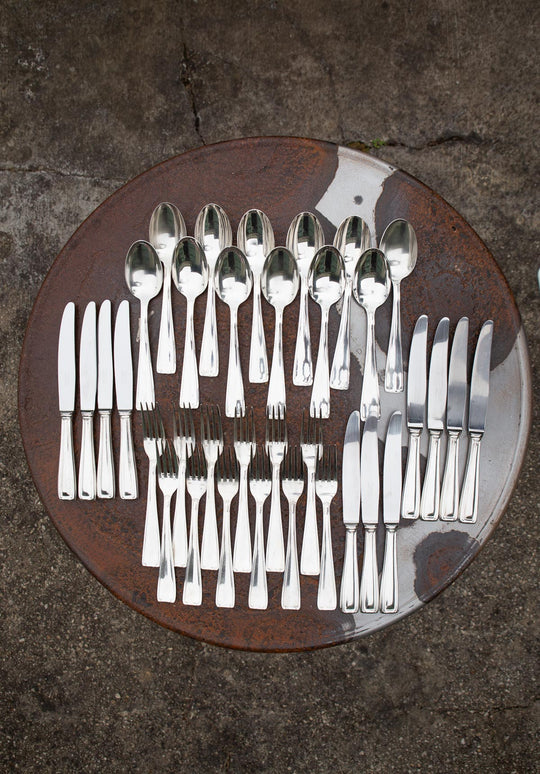 Antigua cubertería MESA art decó François Frionnet c. 1940 para 11/12 (35/36 PIEZAS)