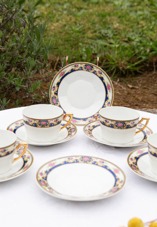 Juego de té PARA 5 porcelana Limoges Unique (10 PIEZAS)