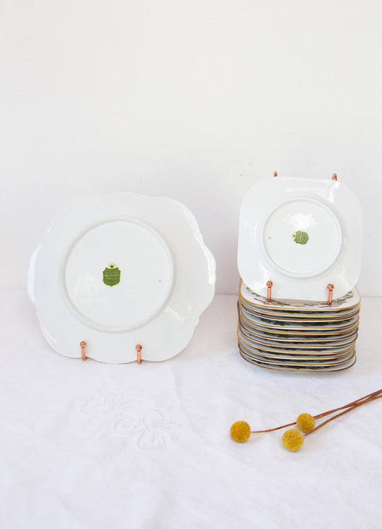 Juego de postre en porcelana sueca Hackefors Vinranka PARA 12 (13 PIEZAS)