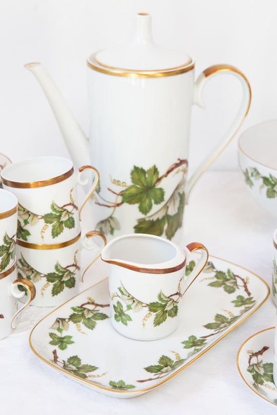 Juego de café en porcelana sueca Hackefors PARA 12 (29 PIEZAS)