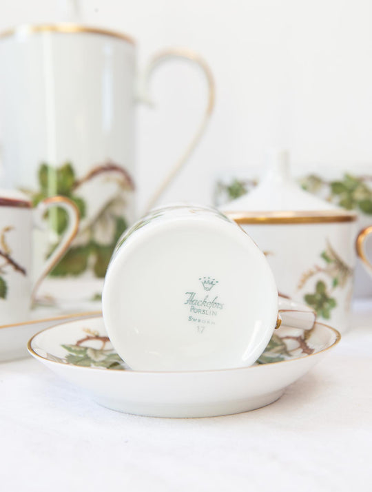 Juego de café en porcelana sueca Hackefors PARA 12 (29 PIEZAS)