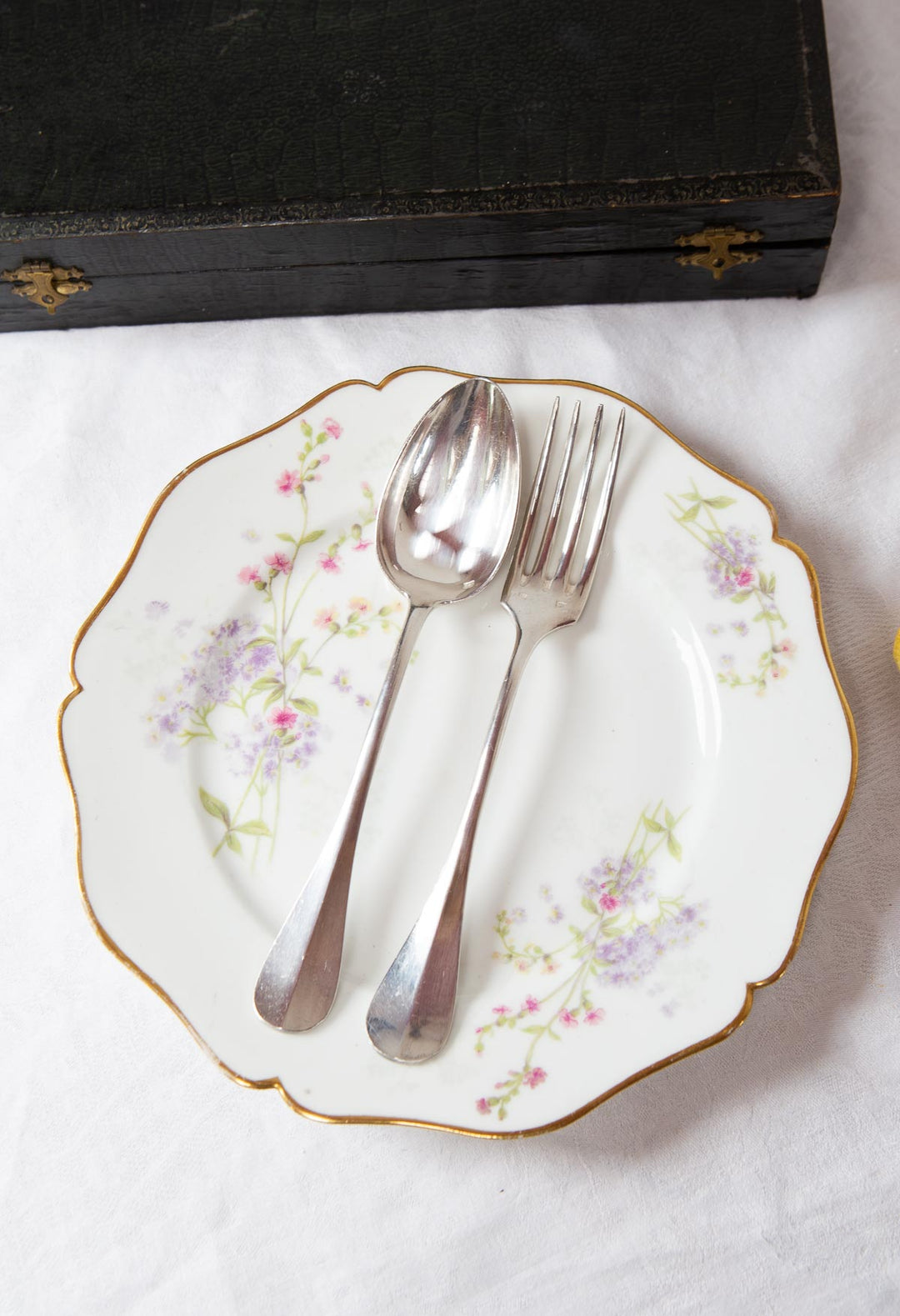 Juego de cubiertos franceses ENTRANTES metal baño plata para 12 (24 PIEZAS)