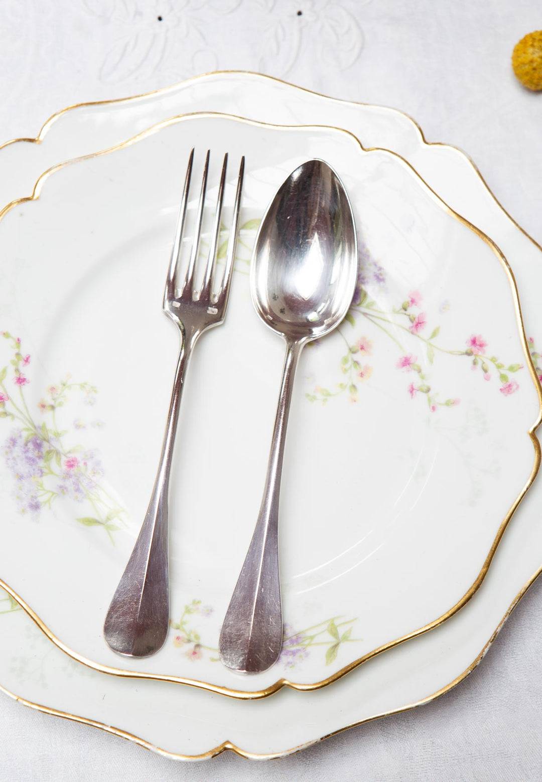 Juego de cubiertos franceses ENTRANTES metal baño plata para 12 (24 PIEZAS)