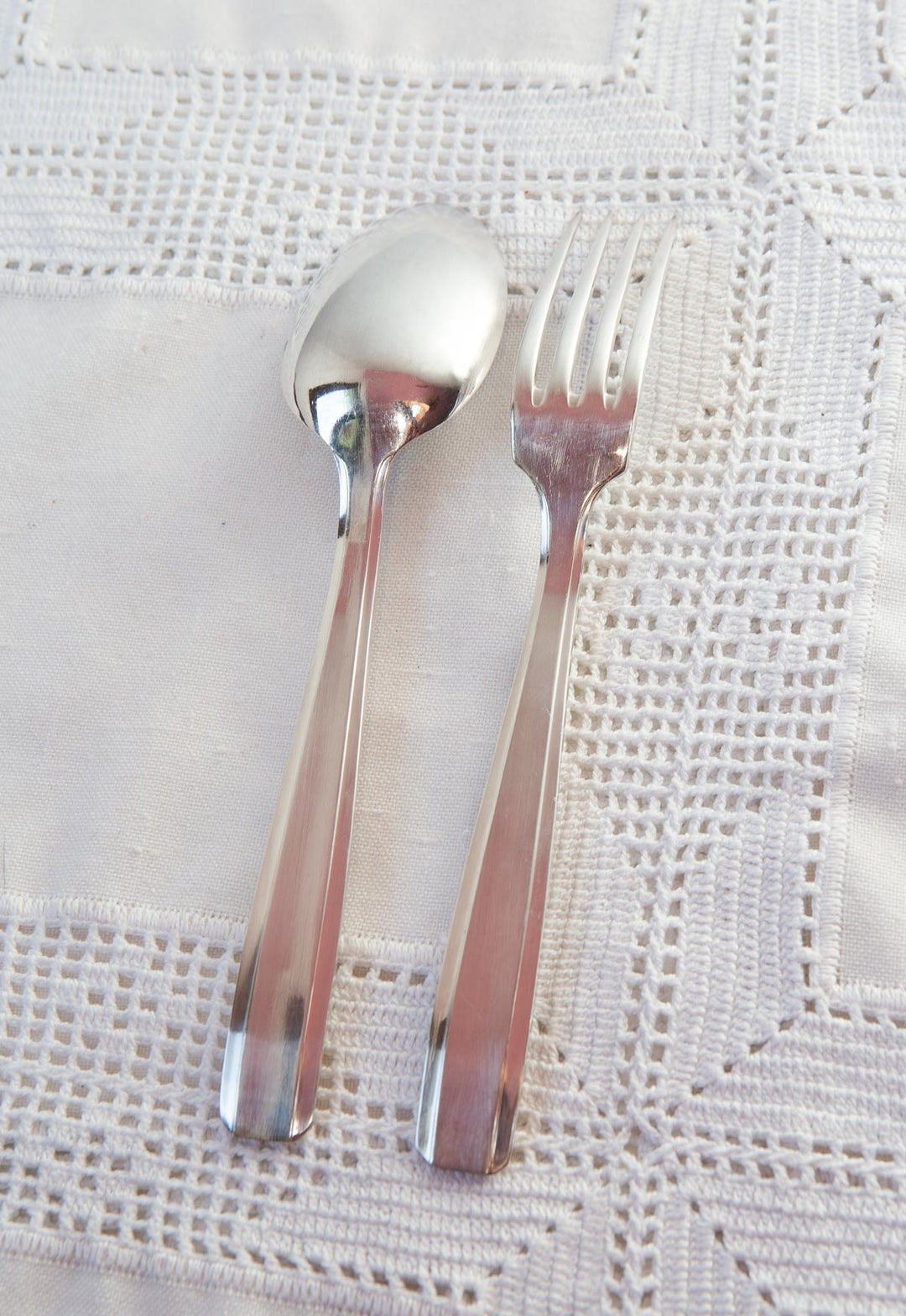 Cubertería MESA francesa PARA 12 metal baño plata art decó 1930/40s (24 PIEZAS)