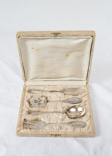 Juego servir postres "mignardises" francés c. 1900 Belle Epoque