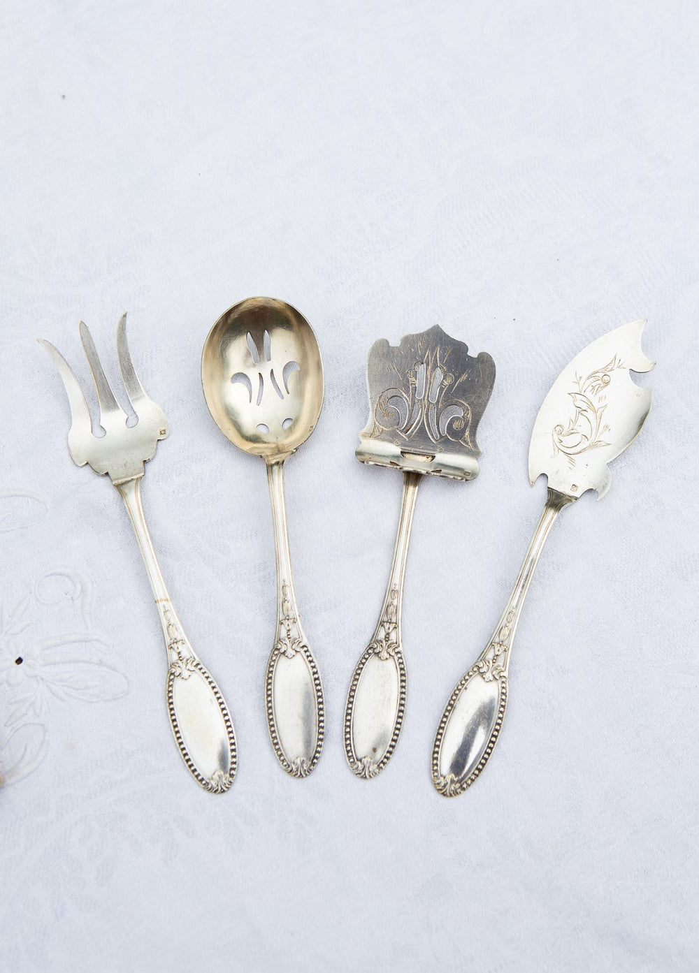 Juego servir postres "mignardises" francés c. 1900 Belle Epoque