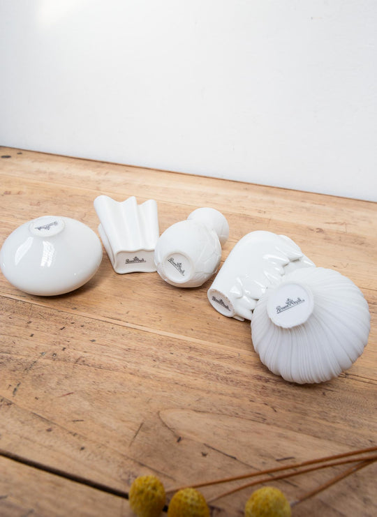 Juego de 5 pequeños jarrones porcelana blanca Rosenthal Studioline Mini Vases