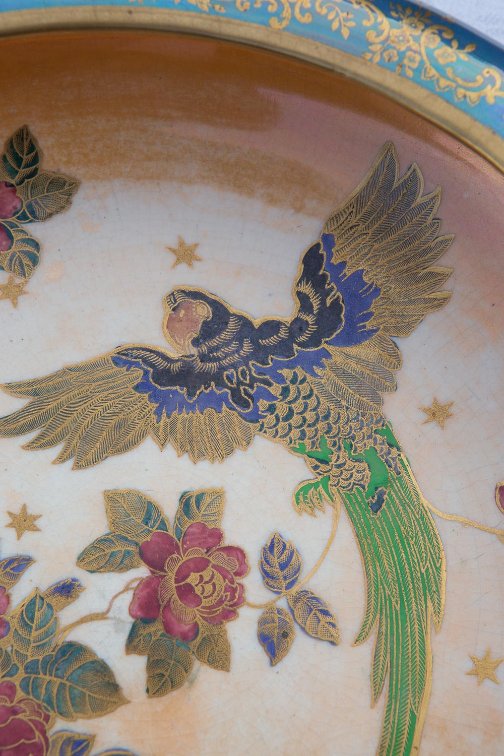 Gran cuenco cerámica iridiscente Crown Devon Fieldings Lustrine "Mavis"  c. 1918 (30 cm)