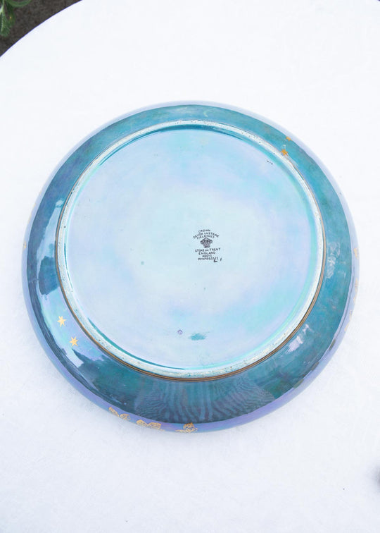 Gran cuenco cerámica iridiscente Crown Devon Fieldings Lustrine "Mavis"  c. 1918 (30 cm)