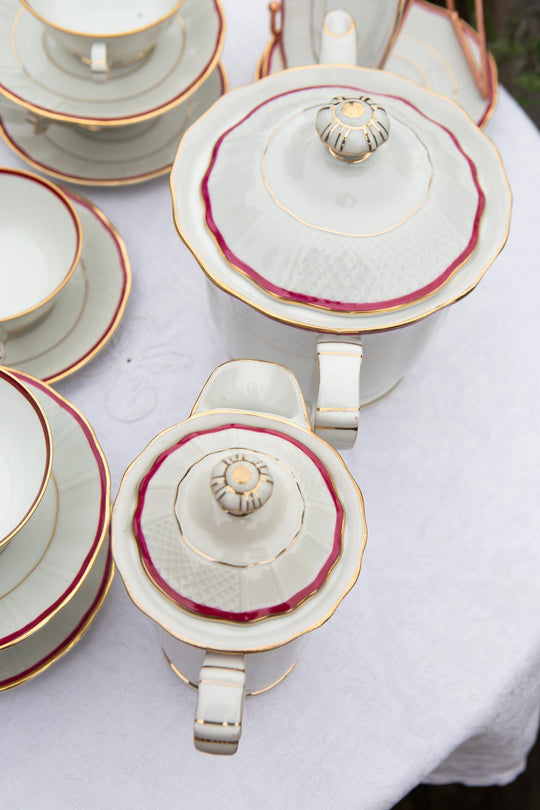 Juego de té PARA 8 porcelana Limoges Bernardaud (21 PIEZAS)