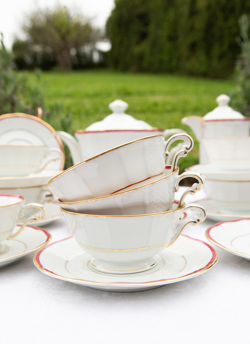 Juego de té PARA 8 porcelana Limoges Bernardaud (21 PIEZAS)