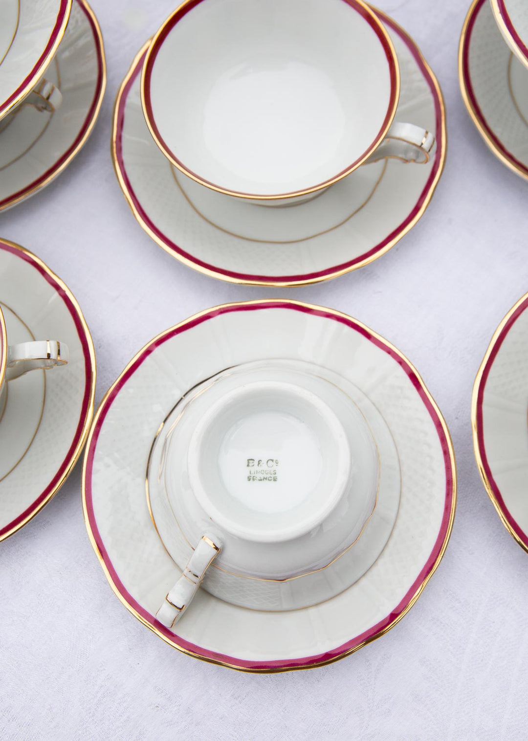 Juego de té PARA 8 porcelana Limoges Bernardaud (21 PIEZAS)