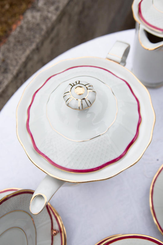 Juego de té PARA 8 porcelana Limoges Bernardaud (21 PIEZAS)