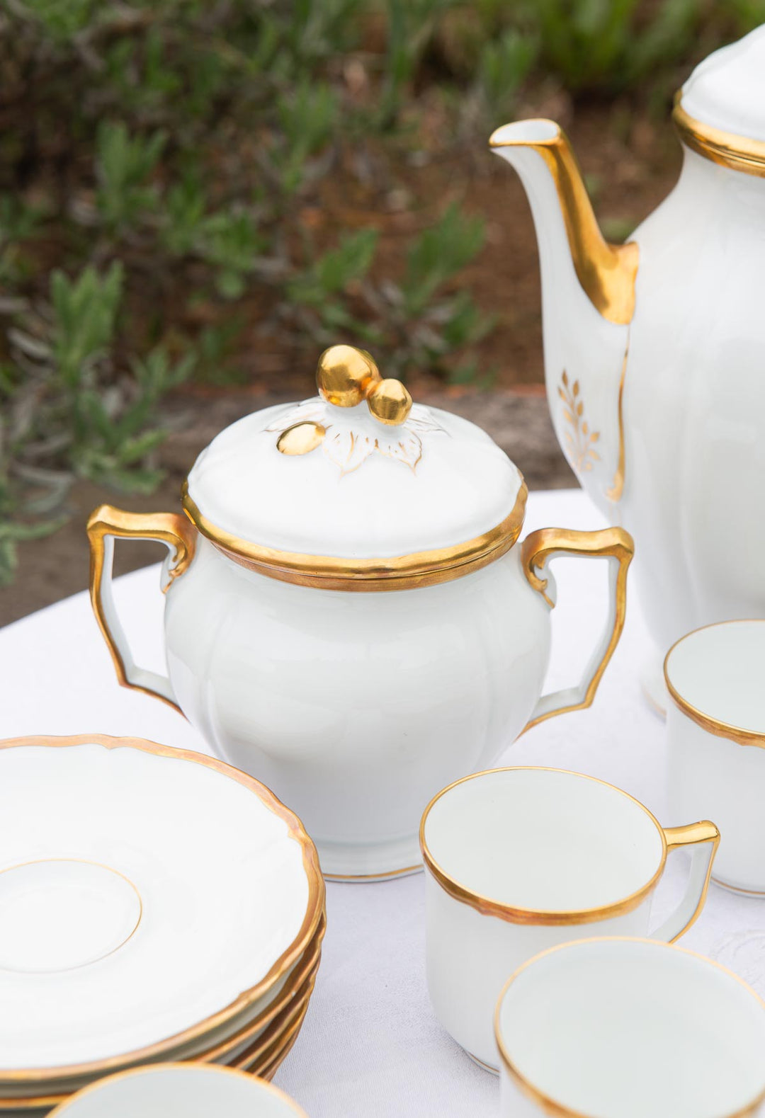 Juego de café PARA 9 porcelana Limoges RAYNAUD (23 PIEZAS)